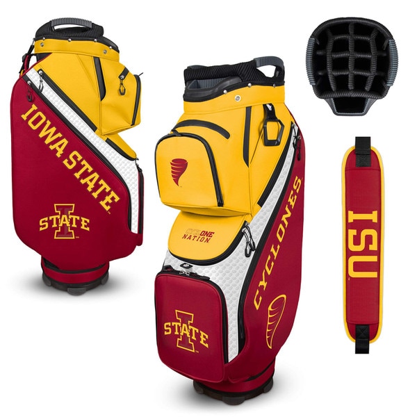 I-State Cyclones Cardinal & Gold Clubhouse Cooler Cart Golf Bag